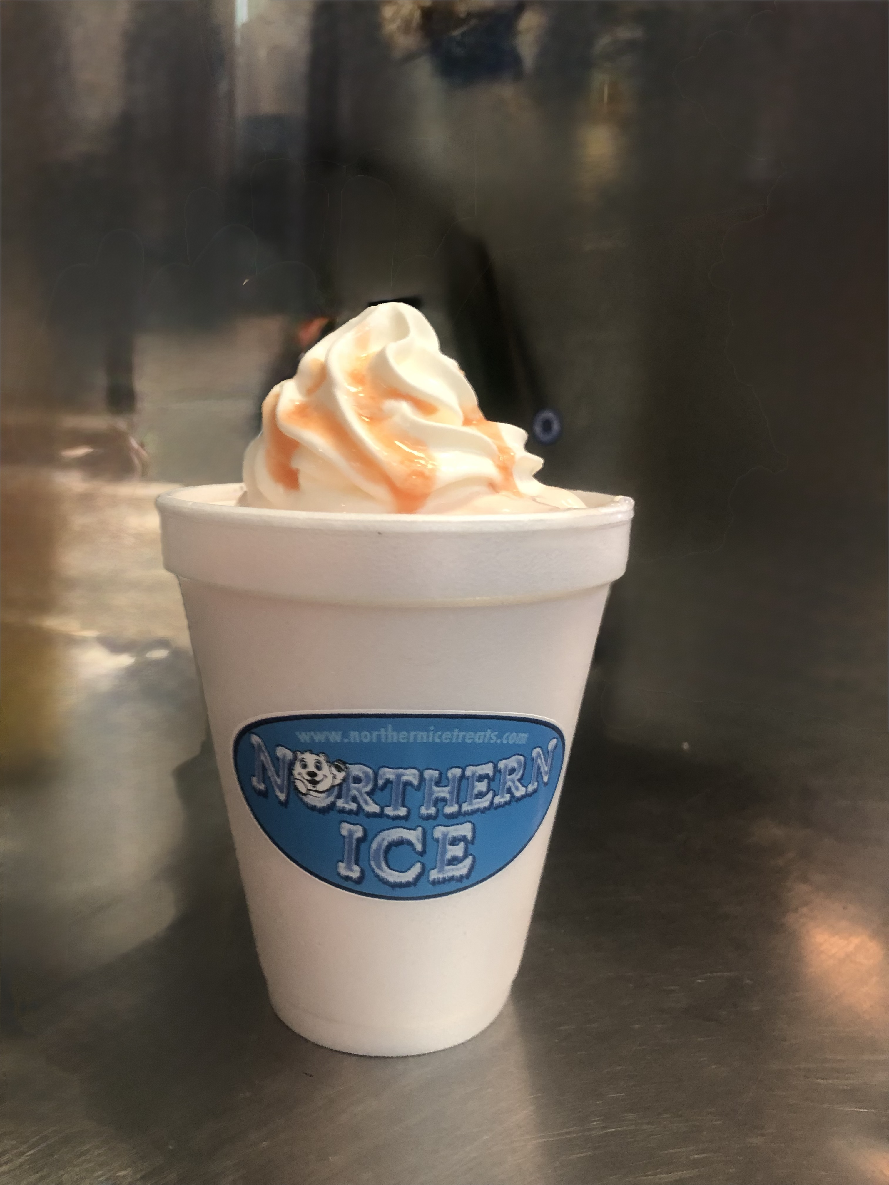 Swirly orange frozen treat