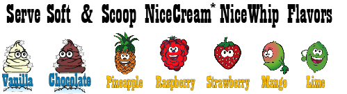 Soft Serve & Scoop NiceCream NiceWhip Flavors
